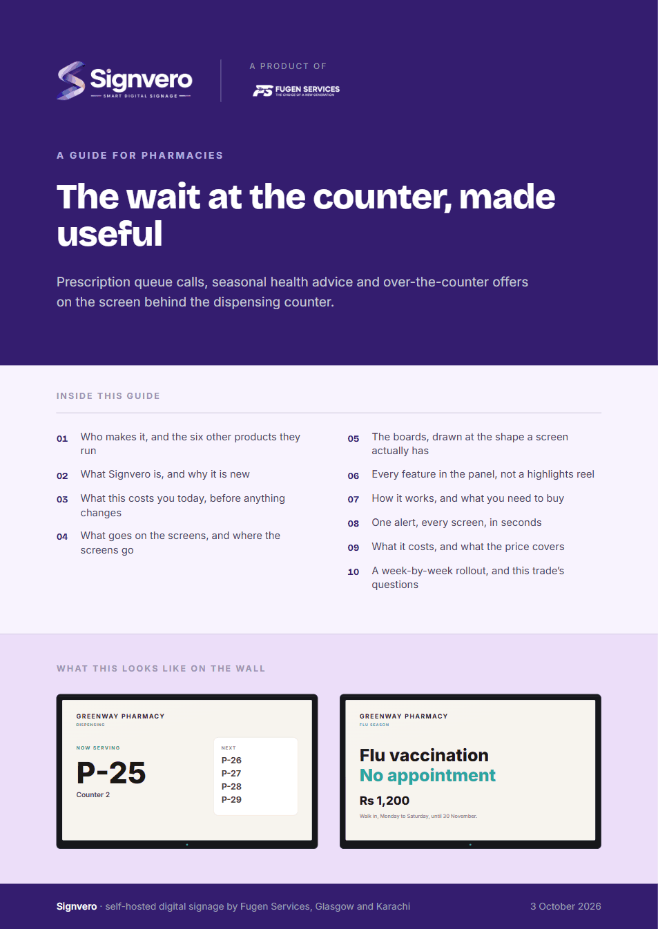 The cover of the Signvero guide for Pharmacies