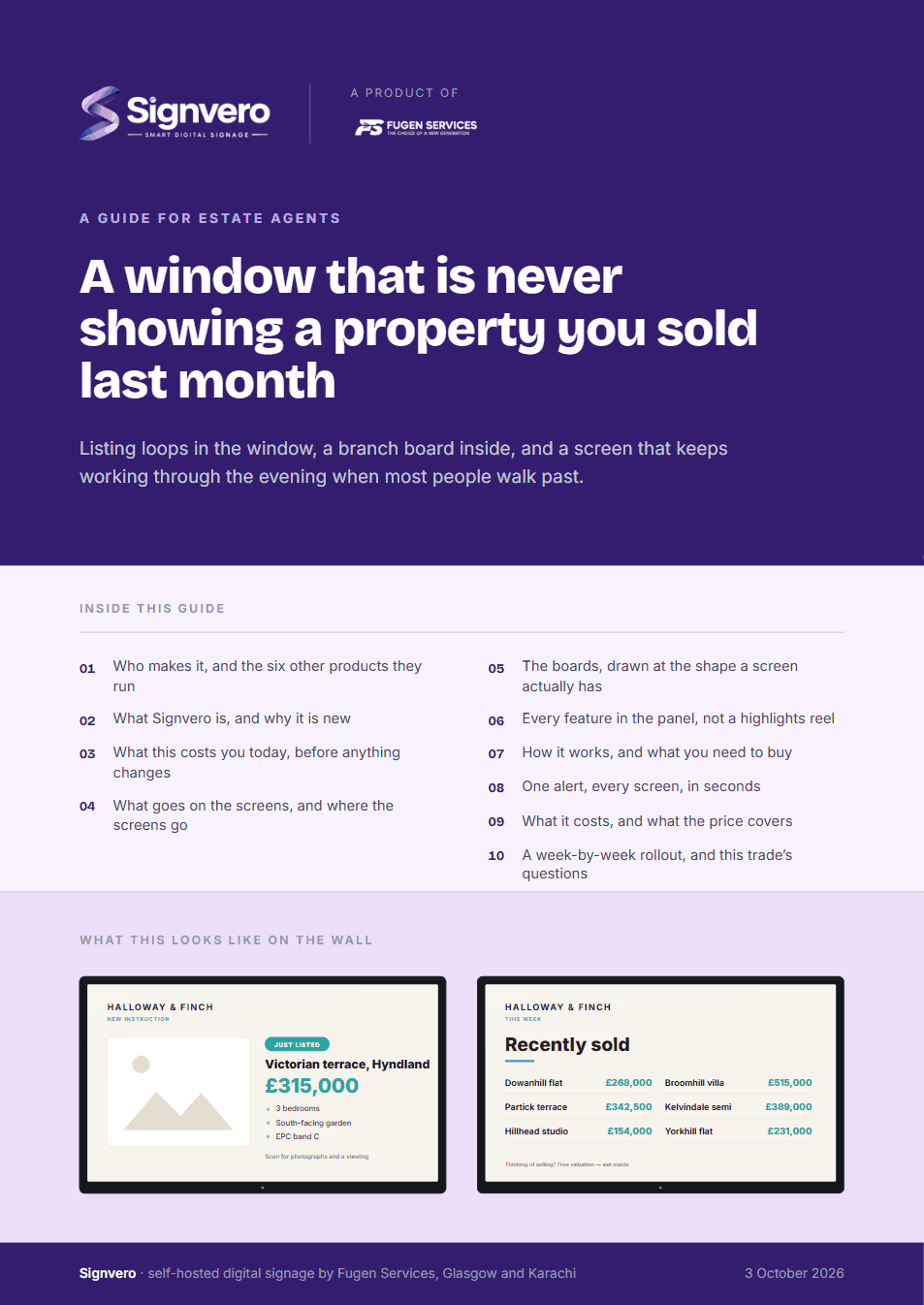 The cover of the Signvero guide for Estate agents
