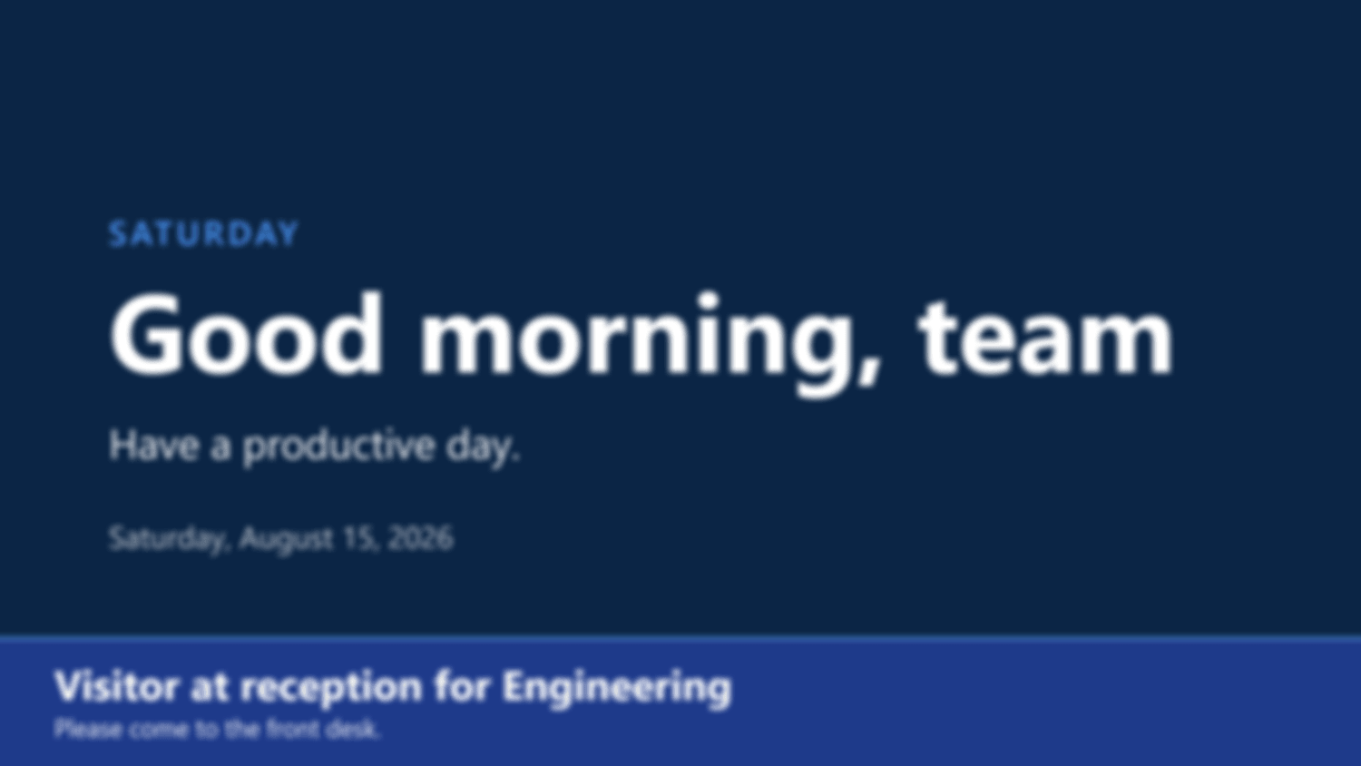 Emergency alerts in the product