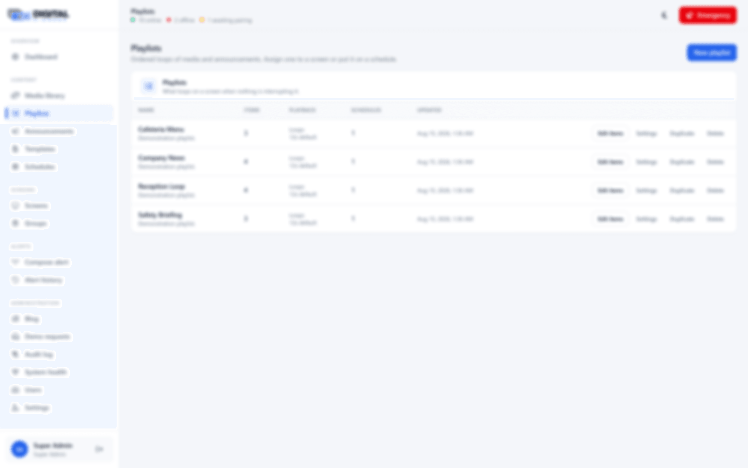 Playlists & media in the product
