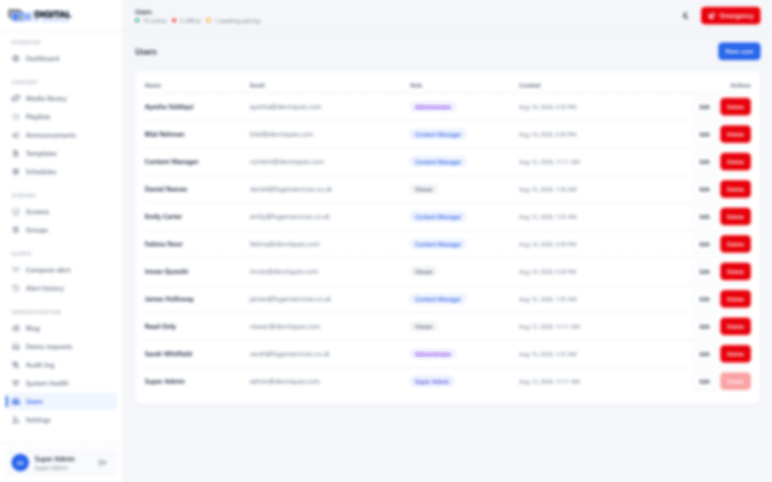 Users & roles